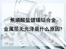 焦磷酸盐镀锡钴合金金属层无光泽是什么原因?