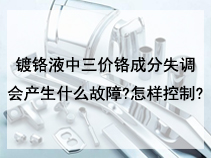 镀铬液中三价铬成分失调会产生什么故障?怎样控制?