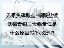 无氰焦磷酸盐-锡酸盐镀低锡青铜层含锡量低是什么原因?